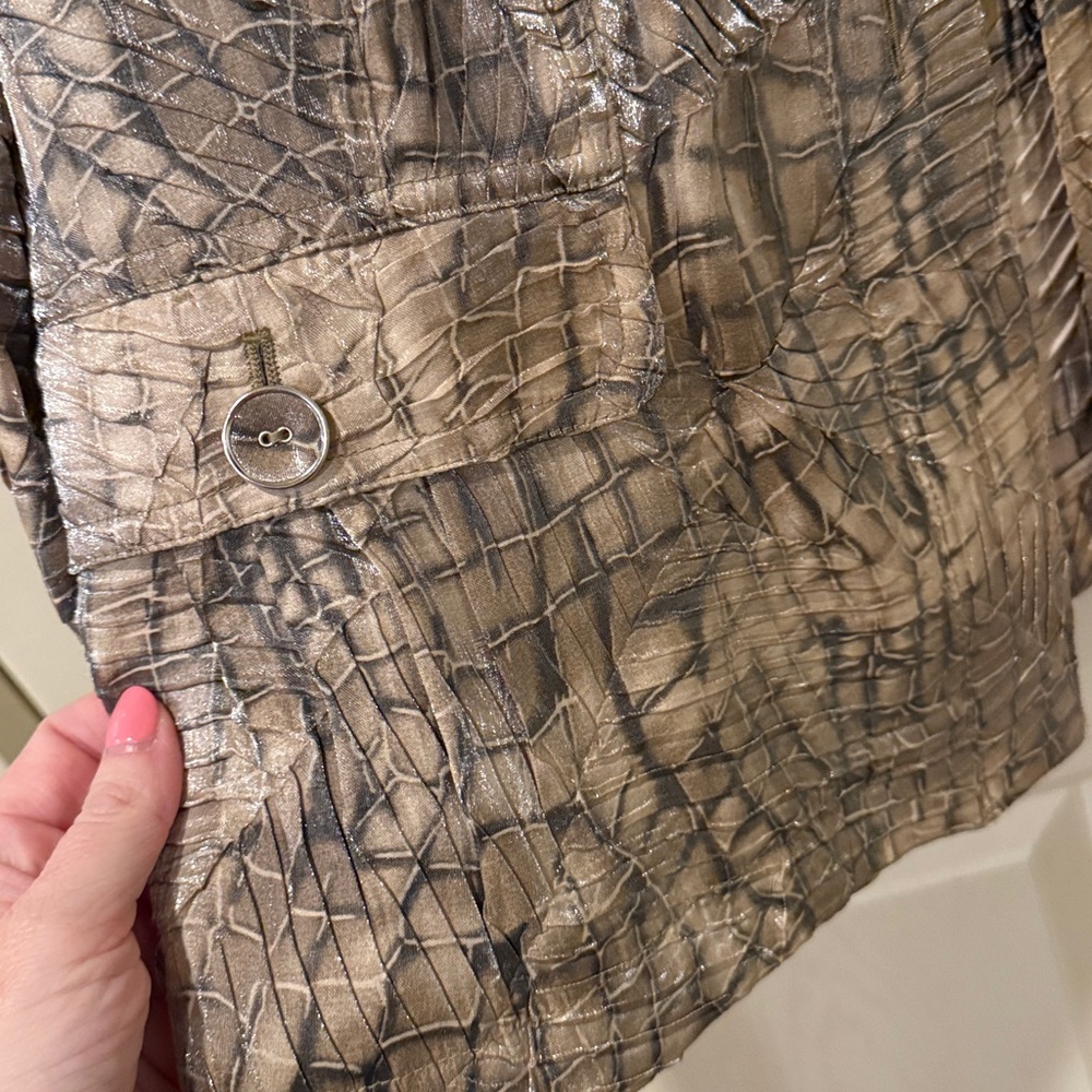 Chicos faux reptile skin lightweight jacket, blazer, size 3, XL - Picture 5 of 7